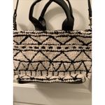 Universal Threads Universal Thread Shoulder Bag Handbag Tote Purse Black & Off White Photo 2