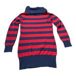 French Connection Navy Red Striped Cowl Neck Sweater Dress Women’s Medium Photo 3
