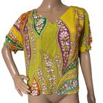 Haute Hippie  Multicolor Floral Blouse Size M Photo 0