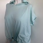 Donna Karan Active blue short sleeve hoodie t-shirt pale blue Photo 1