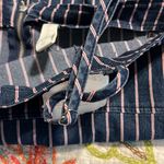 Altar'd State altar’d state medium denim dress adjustable straps zip back red pin stripe new Photo 7