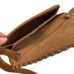 Circus by Sam Edelman  Boho Faux Leather Crossbody Clutch Brown Bag 11x7 Inch Photo 7