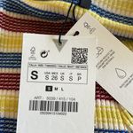 ZARA NWT  TEXTURED RIB STRIPED HIGH WAISTED PANT SMALL Photo 7