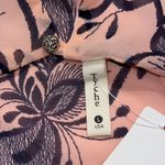 Tyche  large shift dress lined floral pattern summer dress keyhole button closure Photo 4