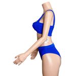 l*space L* Lee Lee Top & Frenchi Bottom, Pointelle Ribbed Royal Blue, Large Photo 4
