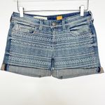 Pilcro and the Letterpress Anthropologie Stet Embroidered Shorts Size 26 Denim Photo 1