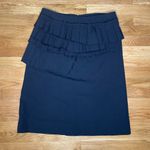 Marni Black Ruffled Virgin Wool Skirt Size 8 Photo 2