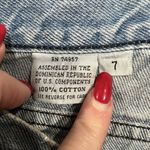 Bugle Boy Vintage 90s Jr Size 7  Jeans Distressed Blue High Rise Mom Tapered Leg Photo 2