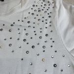 Romeo + Juliet Couture Romeo & Juliet White Embellished Tee Photo 1