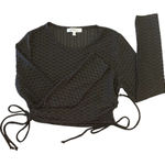 Love j  Black Honeycomb Crop Top Photo 0