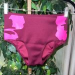 ADIDAS by Stella McCartney High Waisted Floral Bikini Panties NWOT Size XS Red Photo 2
