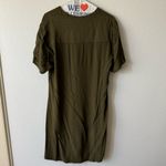 Madewell Army Green Lace Up Short Sleeve Dress Photo 1