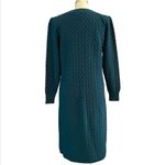 Vintage Outlander teal textured long sleeve boat neck sweater dress Green Size L Photo 1