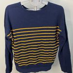 st. john's bay St John’s Bay Navy and Yellow Striped Sweater Size XXL‎ Photo 5