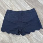 Lilly Pulitzer  Shorts 5” Buttercup Scallop Hem Navy Blue Textured Shorts 10 Photo 2
