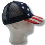 USA American Flag Hat OSFM Unisex Cap Trucker Hat America Stars And Stripes Hat Multiple Size One Size Photo 2