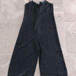 Dee Elle Satin Lace Trim Jumpsuit in Black, NEW, Size L Photo 2