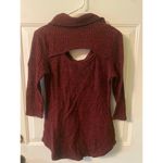 No Boundaries Red black cowl neck sweater with open back NoBo size medium Photo 1