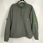 Ariat  Tek‎ Quarter Zip Jacket Gray Green Chest Pocket Size Large Photo 0