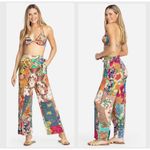Johnny Was NWOT  Soft Side Wrap Pants Womens Sz XXL Multicolored Tropical Pull on Photo 1