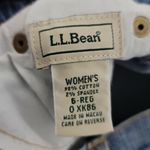 LL Bean Jeans Womens 6 Regular (28x30) Blue Denim Light Wash Stretch Straight Photo 4