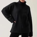 Athleta  Cozy Karma Funnel Neck Sweatshirt Black S/466846 black size small Photo 0