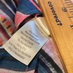 Ecru  Linen L/S Button Down Pink Blue Lilac Stripe Shirt Sz SMALL Photo 7