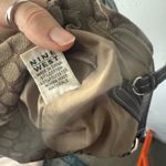 Nine West Vintage Y2k Monogram Hobo Bag Brown Canvas Leather Trim Shoulder Bag Photo 8