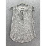 Ann Taylor LOFT  Women's Blouse Pussybow Sleeveless Size XS Geometric RoundNeck Photo 0