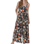 Natural Life  Patti Wide Leg Tank Jumpsuit in the Purple Daisy Floral Boho Size M Photo 10