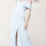 LPA / Revolve Shirred Cross Front Gown in Powder Blue Photo 6