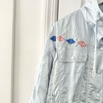 Ellesse Vintage Light Shimmery Blue Diamond Stitched Windbreaker Jacket Meidum Size M Photo 2