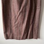 Vintage Midi Skirt Sz 14 Tweed Brown Button Front 70s 80s Academia Country Style Photo 9