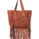 Frye NWT  Leather Vivian Fringe Tote Photo 1