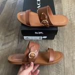 Coach NWB  Harlow Sandal Brown Leather 7.5 Photo 0