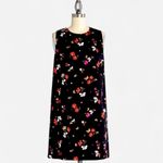 Modcloth Twee Floral Shift Dress – Full Side Zipper & Shoulder Zip Detail XS Photo 1