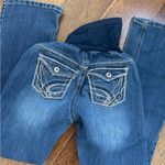 Indigo Blue  Premium Denim Maternity Bootcut Jeans Women’s Small Full Panel Photo 2