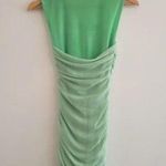 ZARA  Mint Green Mesh Ruched Bodycon Dress - M Photo 3