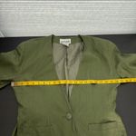 Peck & Peck  Women's Green Pockets Long Sleeve Linen Blend Jacket Size 10 Photo 6
