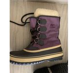 Sorel Winter waterproof Boots Ladies Size 7  Purple Black color Photo 9