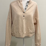 Evereve  Henley Sweatshirt Sz L Photo 0