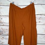 Loft  Ann Taylor Plus Size 22W Orange/Brown Wide Leg Crop Pants Photo 1
