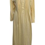 Talbots Vintage  M Medium Nightgown Yellow Long Sleeve Lounge Cotton Breathable Photo 0