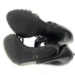 Nina Black Reptile Embossed Print Open Toe Strappy Heels Sz 7 M Photo 8