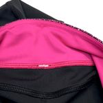 Lululemon Crop 17" Ruched Knee Zipper Pockets Mis Rise Black Pink Leggings Sz 8 Photo 7