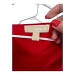 Michael Kors MICHAEL Red Draped Blouse Photo 4
