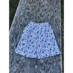 Vintage Prestwyck Womens Shorts Small White Blue Floral‎ Cotton Cottage Spring Photo 1