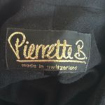 Pierette B. Faux Croc Lined Slicker Trench Coat Sz 40/10 Midi Length Black Swiss Photo 5