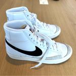 Nike Blazer Mid '77 Shoes Women's Size 7.5 White Black Leather High Top Sneakers Photo 5