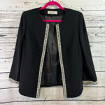 Tahari Women's  Black Blazer with Pearl Trim, Size 8 Photo 0